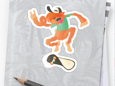 Skate Squatch Sticker
