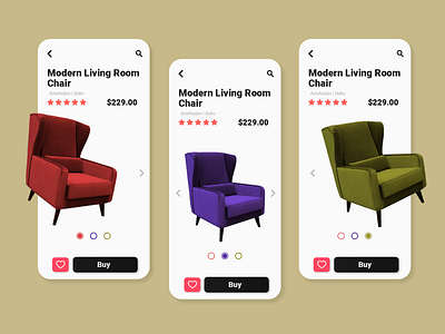 Furniture App UI app design user interface app ui ux shop design trendy 2020 web ecommerce app ecommerce design elegant furniture chair sofa furniture design furniture store furniture website interaction design minimal minimalist stylish design user experience ux