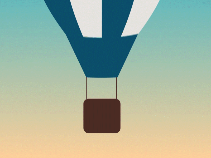 Air balloon animation illustration motion graphics