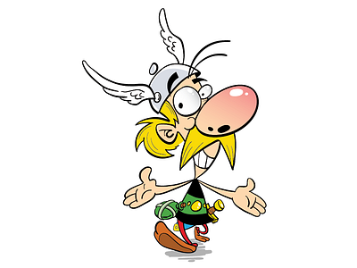 Asterix fanart cartoon character character design children comics funky illustration illustrator vector webcomic