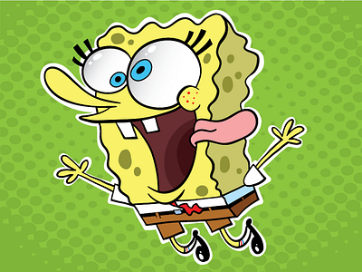 Spongebob fanart cartoon character character design children comics funky illustration illustrator vector webcomic