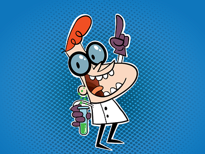 Dexter fanart cartoon character character design children comics funky illustration illustrator vector webcomic