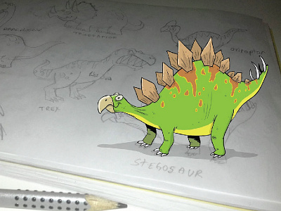 Stegosaur coming to life