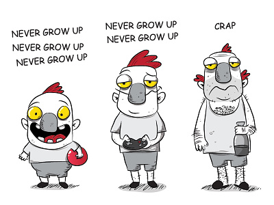 Grow Up comics character design comics funny grow up illustration kid maturity old young