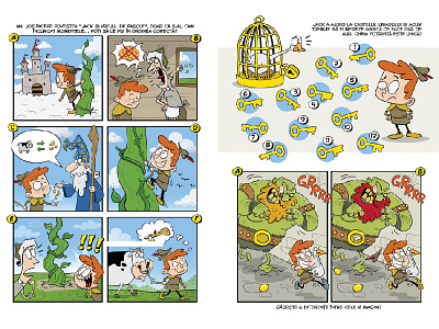 Kids game: Jack and the bean stalk activity children cute enigma games illustration illustrator kids vector
