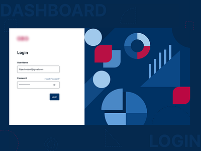 LoginDashboard adobe illustrator adobe xd aesthetic dashboard flat colors illustration interaction design login screen user interface design visual design