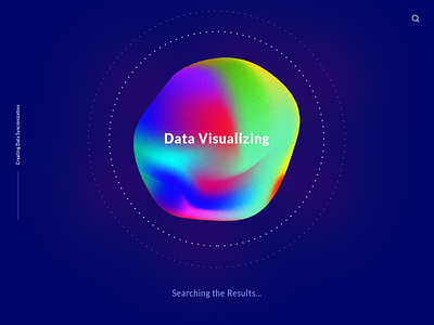 Data Searching Interface 3dview adobe illustrator aesthetic flat colors illustration interaction design interactions interactive ui uiux visual design