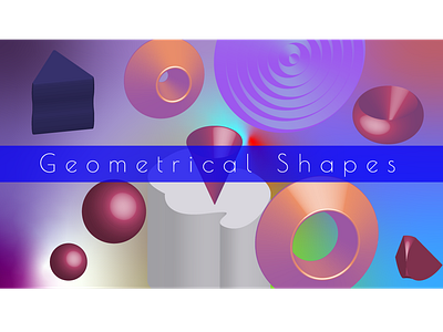 Geometrical Shapes with 3D Illustration 3dview adobe illustrator aesthetic flat colors shapes visual design