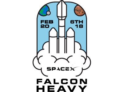 Illustration | Falcon Heavy Commemorative Patch