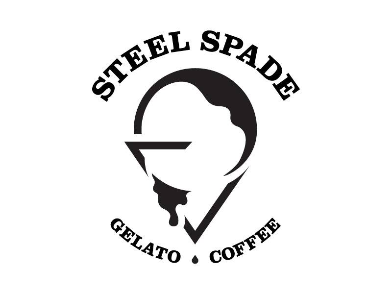 Logo Steel Spade Gelato Coffee By Josh Strasshofer On