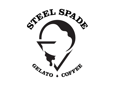 Logo | Steel Spade Gelato & Coffee brand branding food truck logo gelato identity illustration logo logo design mark