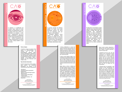 CAO • informational flyers anatomy design eyes flyer artwork flyer design illustration medical ophthalmology typography