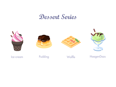 Dessert series 2 design desserts food icon illustration ui