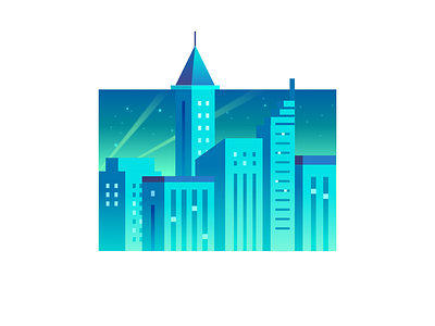 Night City building city design icon illustration night tower ui urban vector