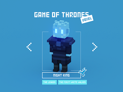 Night King design game of thrones illustration isometric magicavoxel nightking ui voxel voxelart whitewalker