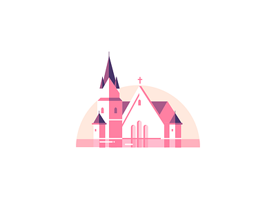 Church architechture branding church design icon illustration logo vector