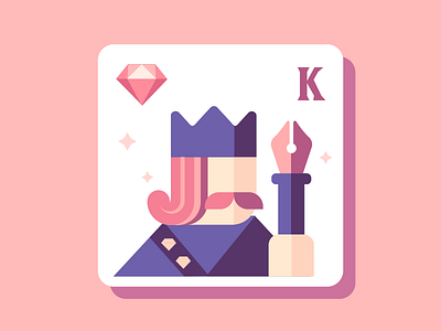 Club King adobe illustrator alexander branding club club k design designer designer logo graphics graphics design icon illustration king logo pen poker poker card sketch stationery vector