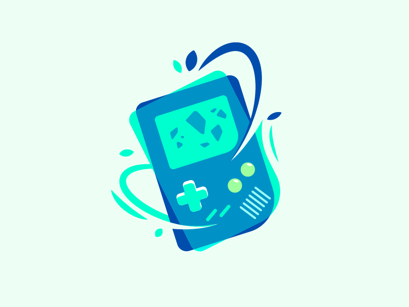 Gameboy2 bulbasaur retro oldstuff nintendo game gameboy pokemongo pokemon branding logo vector illustration icon design