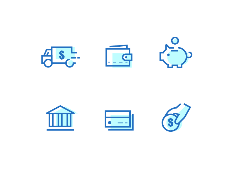 Finance Icons bank bank card coin commercial credit card deposit design dollar donate finance icon iconset money outline ui ux vector wallet