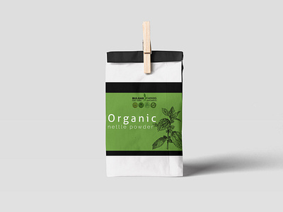 Organic powder packaging design brand branding design label label design organic organic food package package design product product label