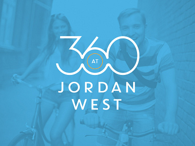 360 at Jordan West 360 apartment branding housing identity identity design living logo logo design monogram number