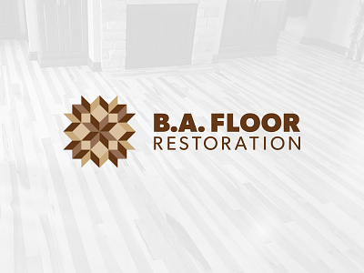 BA Floor Restoration bloom blooming branding floor flooring floors hardwood identity identity design logo logo design pattern star symetric symetry wood