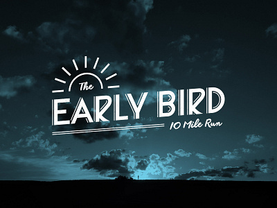 The Early Bird 10 Mile Run bird branding early bird event event branding identity identity design logo logo design morning sun sunrise sunset