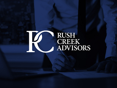 Rush Creek Advisors advisors branding consulting creek financial identity identity design logo logo design monogram rc rush