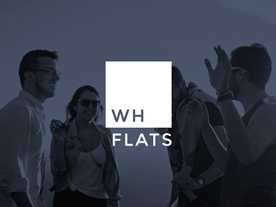 WH Flats apartment branding home housing identity identity design living logo logo design square