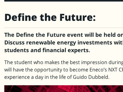 Eneco's NXT CFO event cfo eneco event nxt students