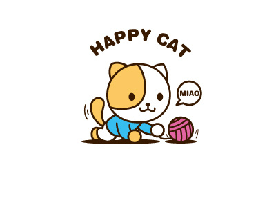 happy cat cat cartoon illustration