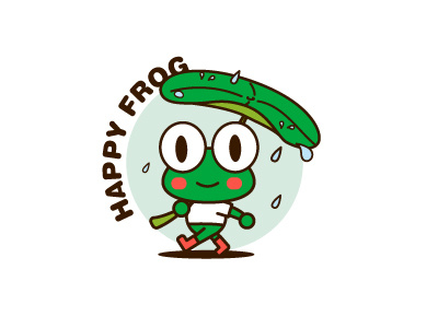 happy frog frog cartoon illustration