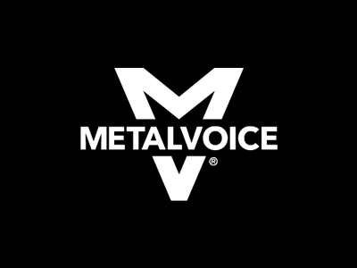 Metal Voice band identity logo metal pentagram voice