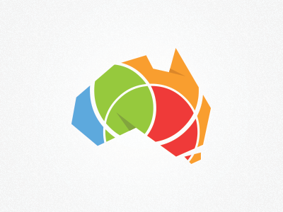 Australian Logo Concept agency aussie australia community data media research technology travel