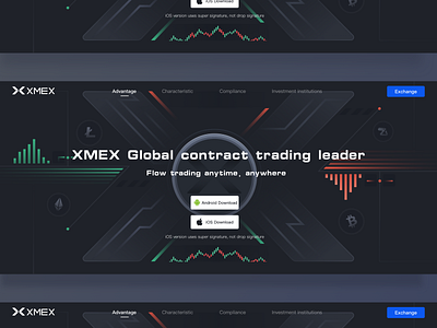 Xmex exchange website design