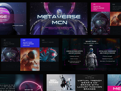 Meta universe blockchain project ppt display