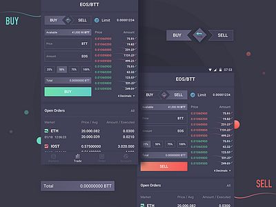 Block chain page black block business buy chain data green number red sell transaction ui