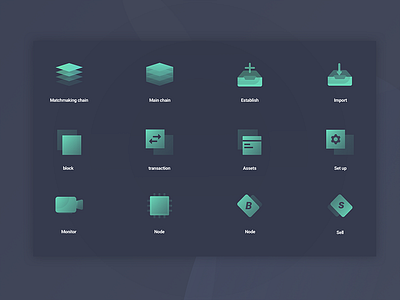 Icon block chain icon ui