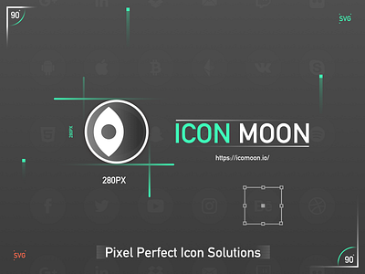 ICON MOON exploded view cut diagram green icon svg ui 块 数 红色 设计 黑色