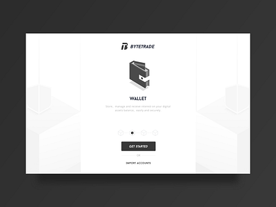 Bytetrade web Guide page blockchain button guide safe ui wallet web white 块 插图 设计 黑色