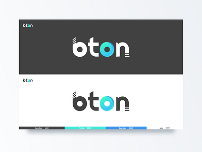 This is the new logo of BTON's public link website black blockchain blue bton ui white 商标 设计 黑色