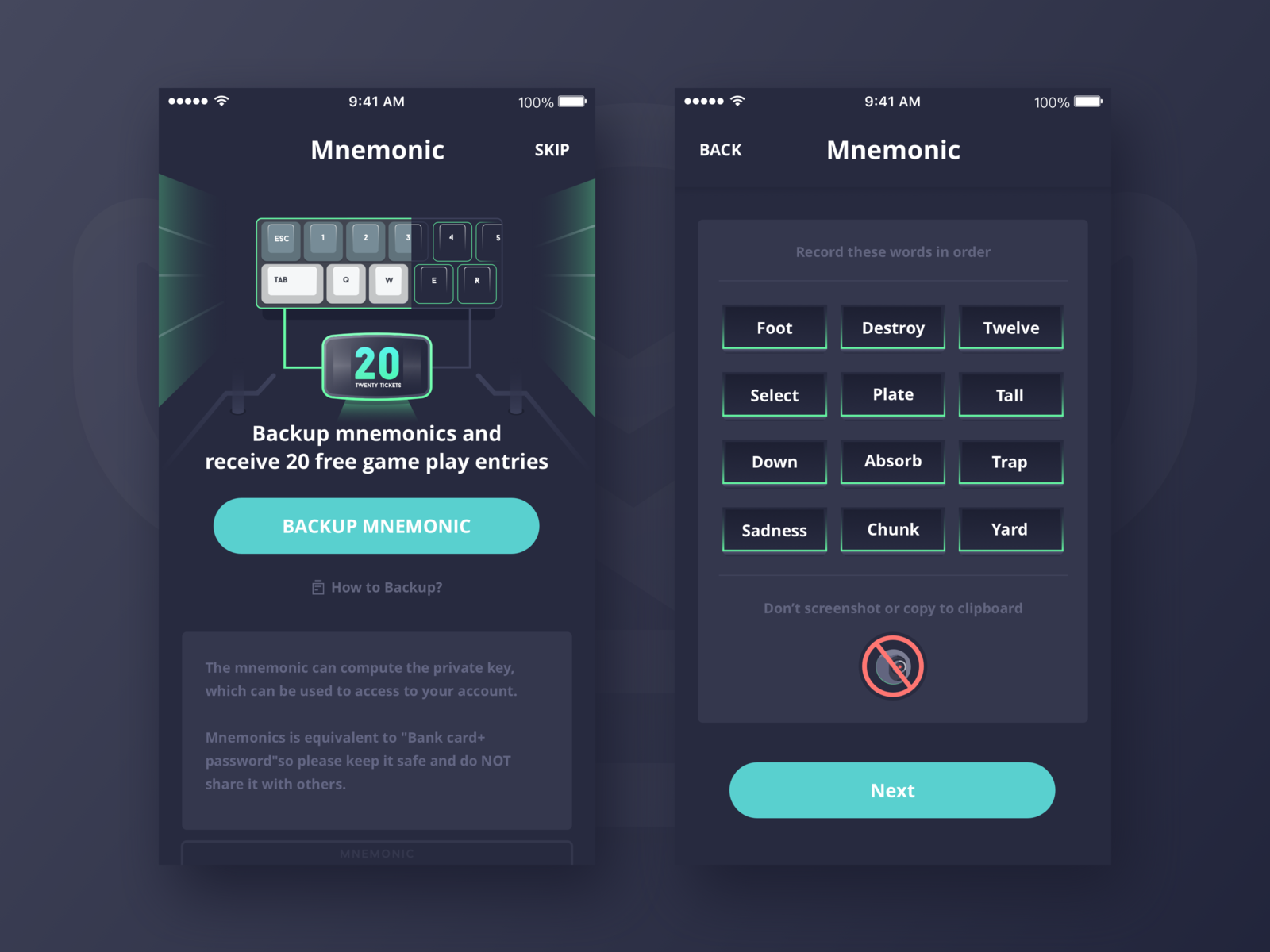 Backup wallet