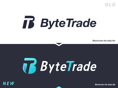 Bytetrad Logo upgrade b logo black and white blockchain branding design logo new old t logo upgrade