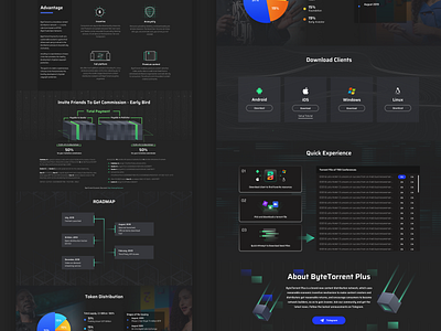 Block Chain Project Web Page Design block button download full green icon icons illustration incentive invite number quick red roadmap safe token ui website