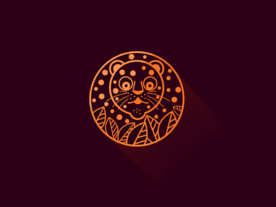 Leopard ilustration icon animal