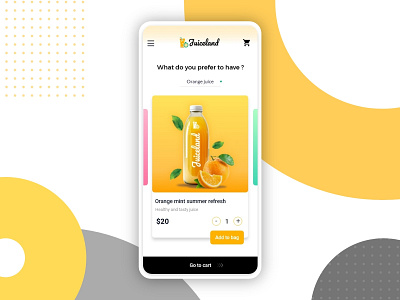 Juiceland App Screen ui ux uidesign