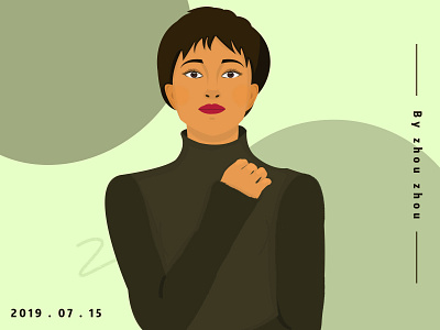 a woman illustration ui