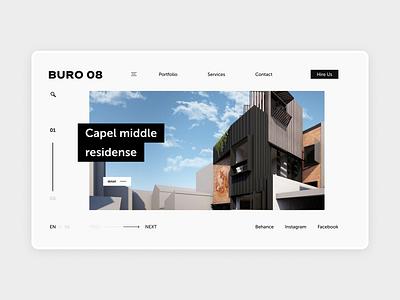 Architect Buro design interface minimal typography ui ux web