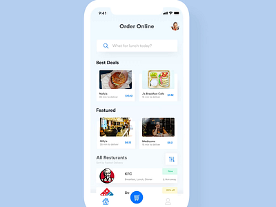 Food Delivery App food gif mobile ui