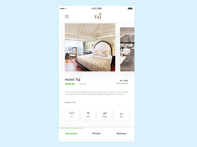 Hotel profile page